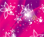 white flower in shinning purple bac